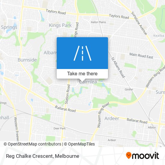 Reg Chalke Crescent map