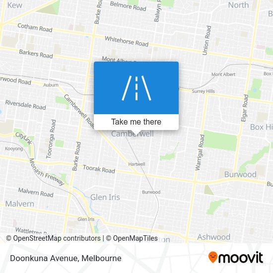Doonkuna Avenue map