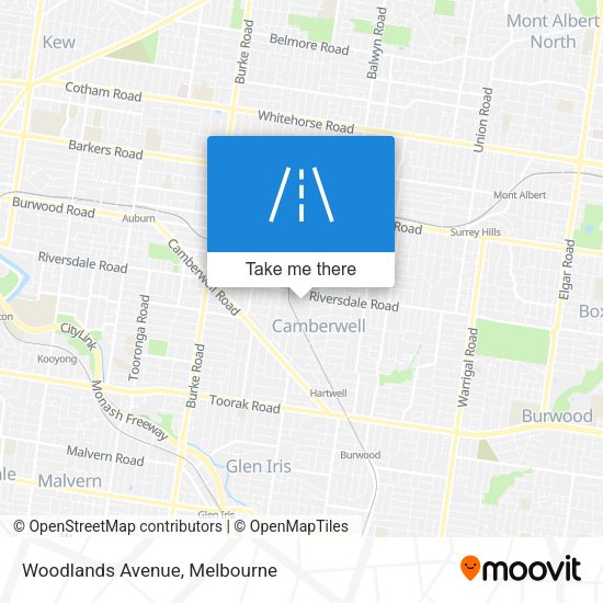 Woodlands Avenue map