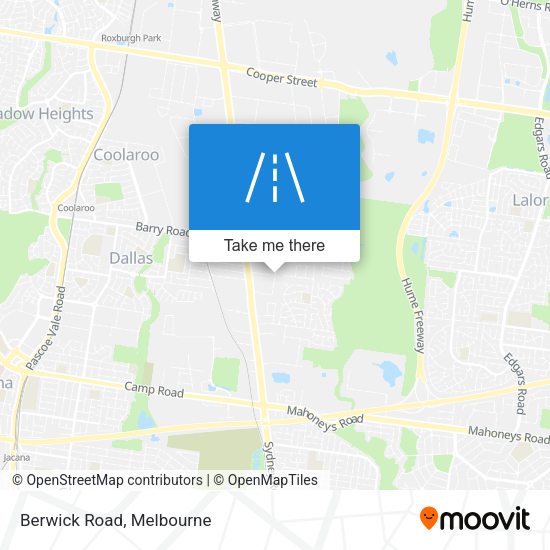 Berwick Road map