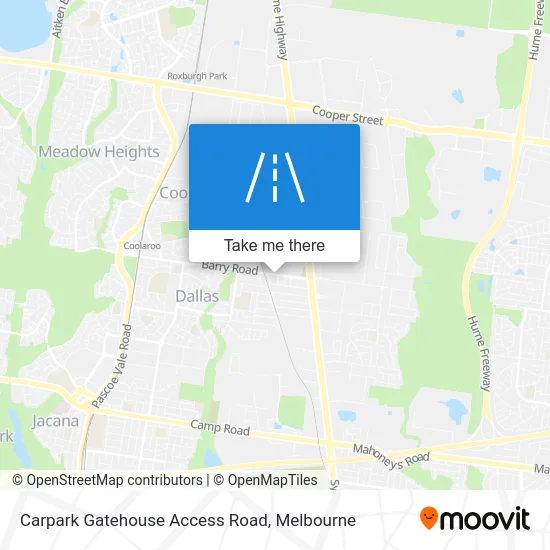 Mapa Carpark Gatehouse Access Road