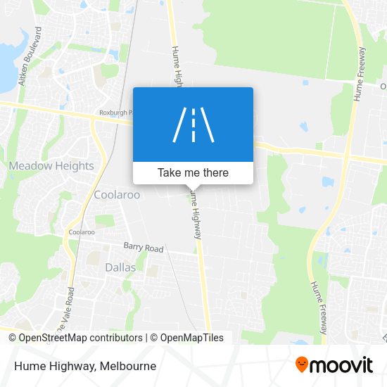 Hume Highway map