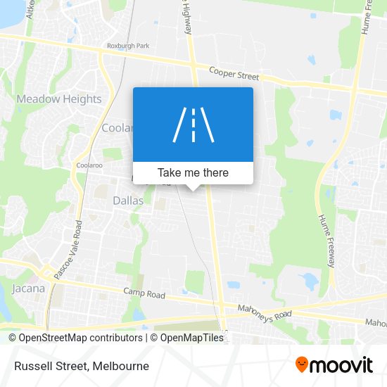 Russell Street map