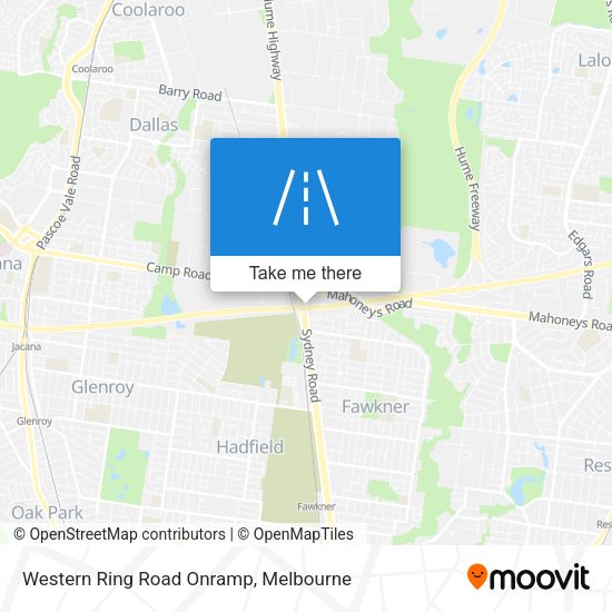 Western Ring Road Onramp map