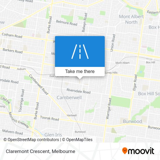 Claremont Crescent map