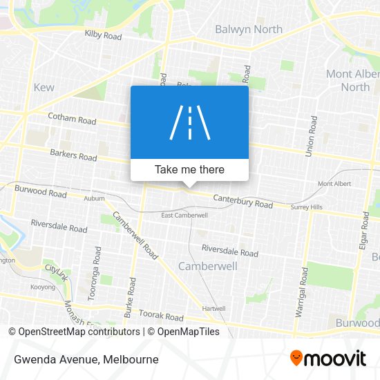 Gwenda Avenue map