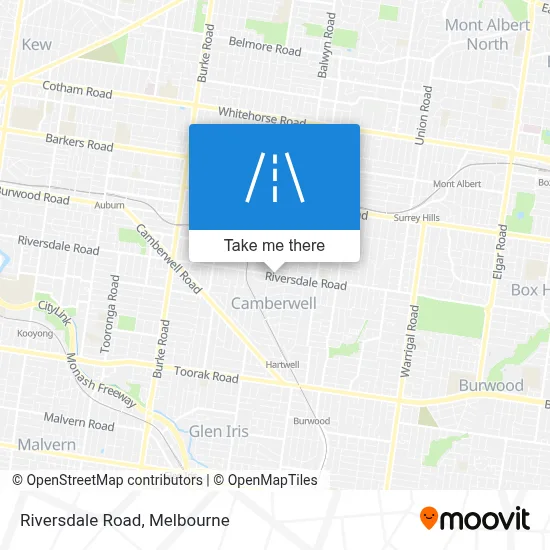 Mapa Riversdale Road