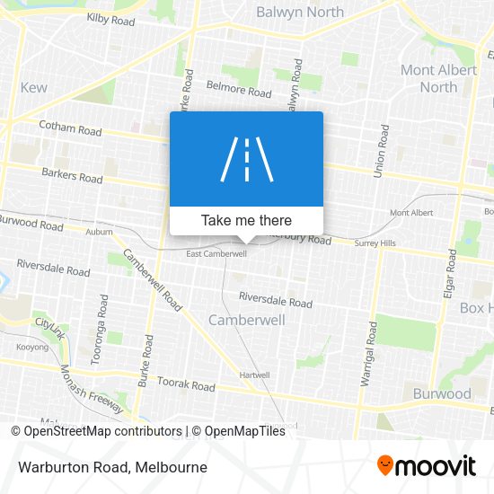 Warburton Road map