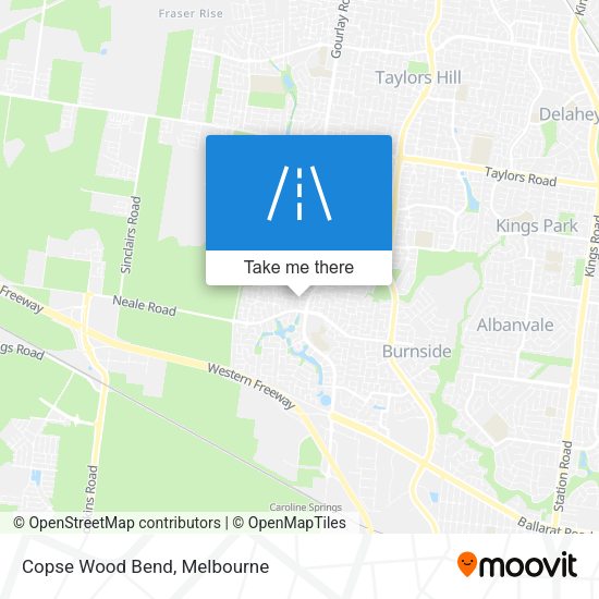Copse Wood Bend map