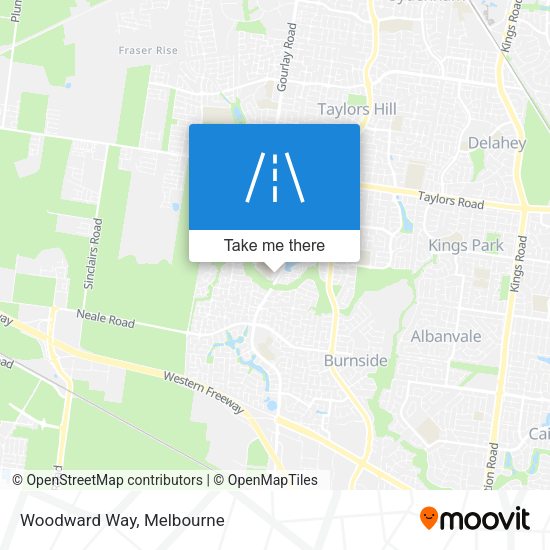 Woodward Way map