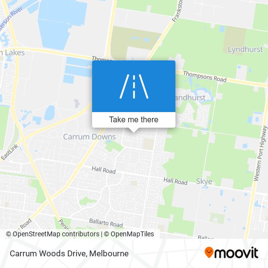 Carrum Woods Drive map