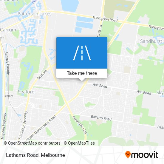 Lathams Road map