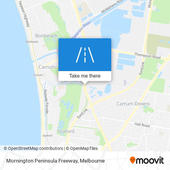 Mornington Peninsula Freeway map