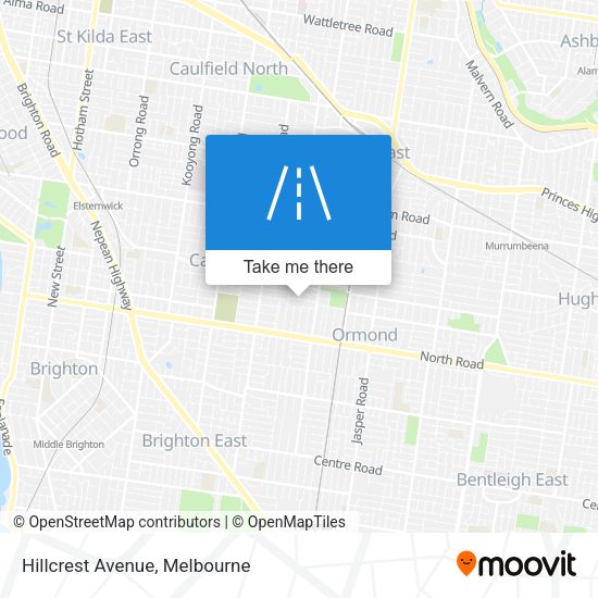 Hillcrest Avenue map