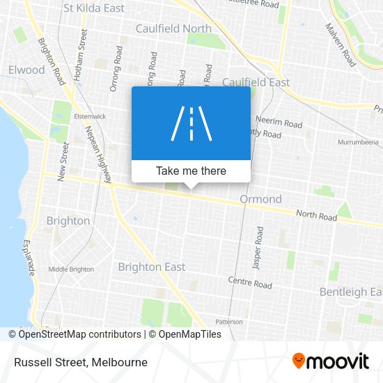 Russell Street map