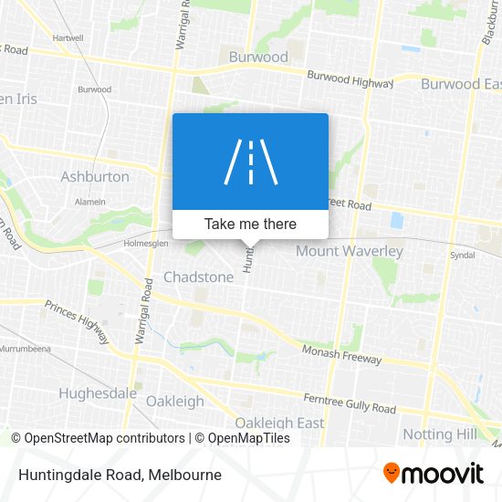 Huntingdale Road map