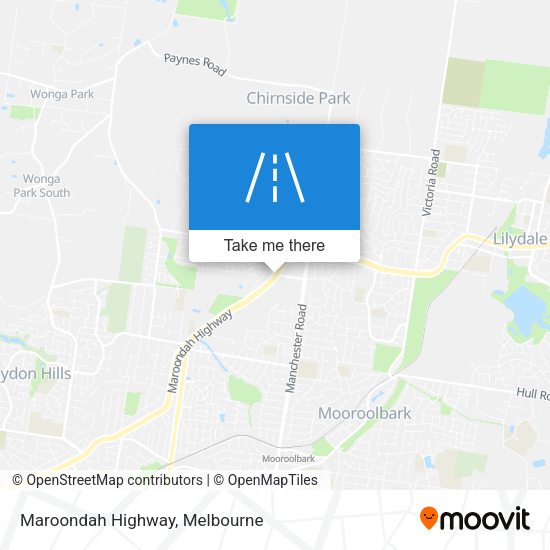 Maroondah Highway map
