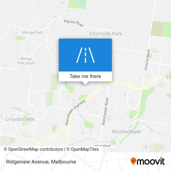 Mapa Ridgeview Avenue