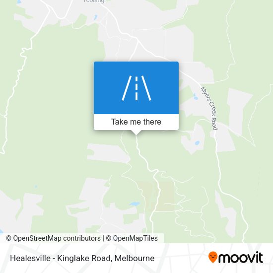 Healesville - Kinglake Road map