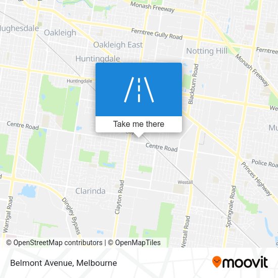 Belmont Avenue map