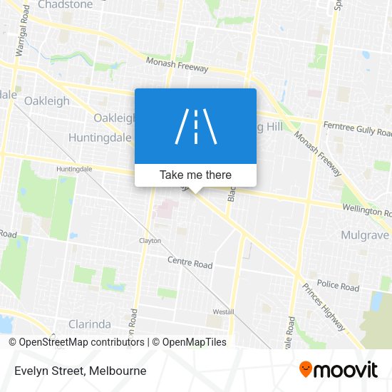 Evelyn Street map