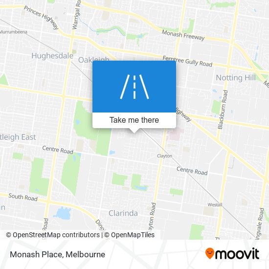 Monash Place map