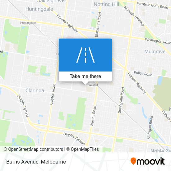 Burns Avenue map