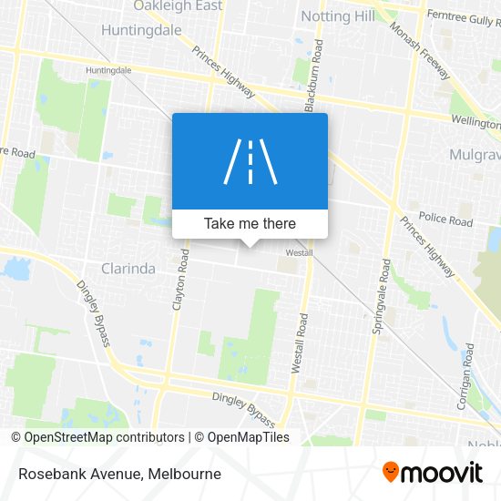 Rosebank Avenue map