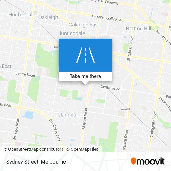 Mapa Sydney Street