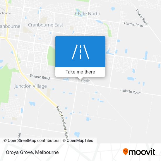 Oroya Grove map