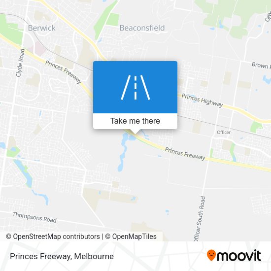Princes Freeway map