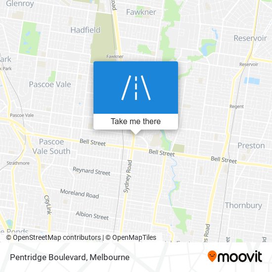 Mapa Pentridge Boulevard