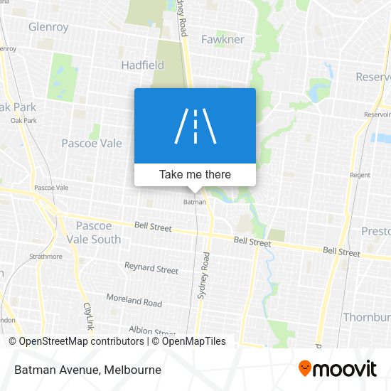 Batman Avenue map