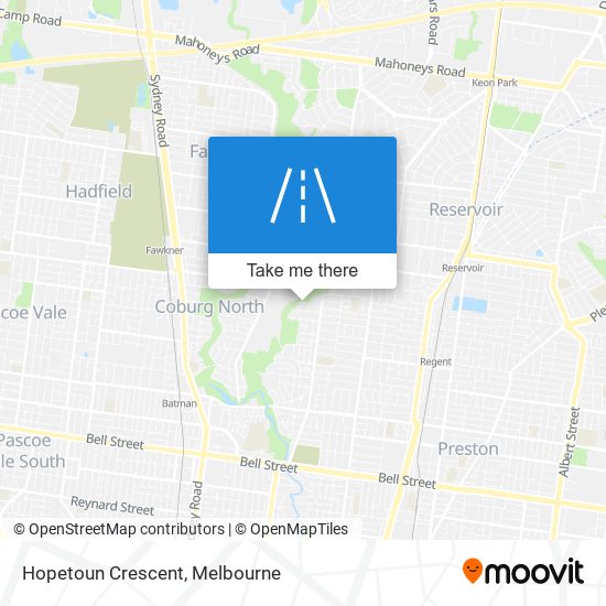 Hopetoun Crescent map