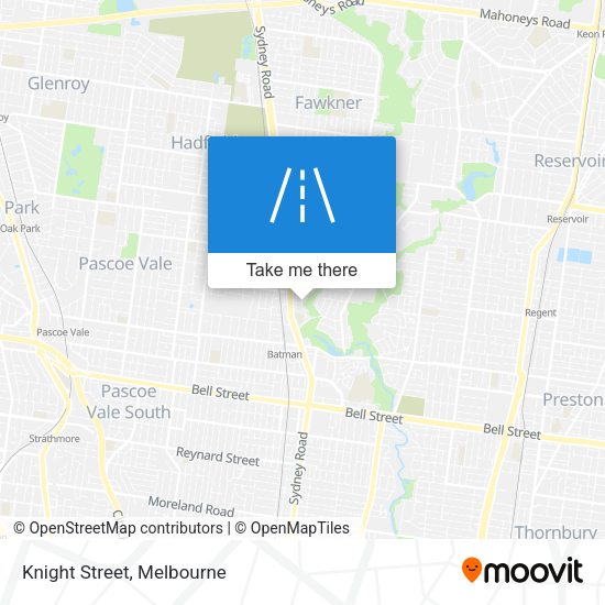 Knight Street map