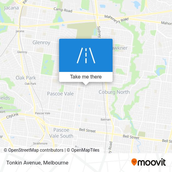 Tonkin Avenue map