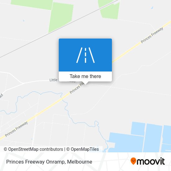 Princes Freeway Onramp map