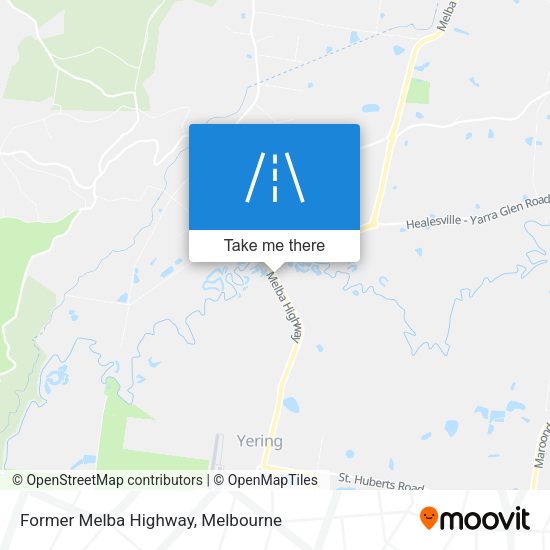 Former Melba Highway map