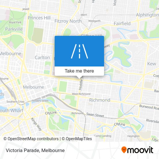 Victoria Parade map