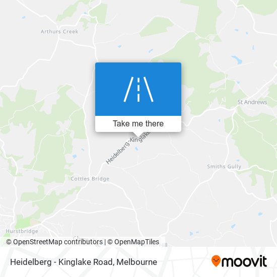 Heidelberg - Kinglake Road map