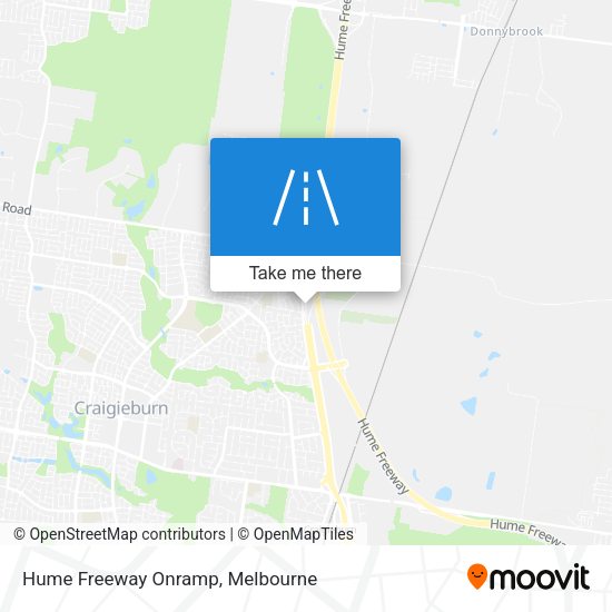 Hume Freeway Onramp map