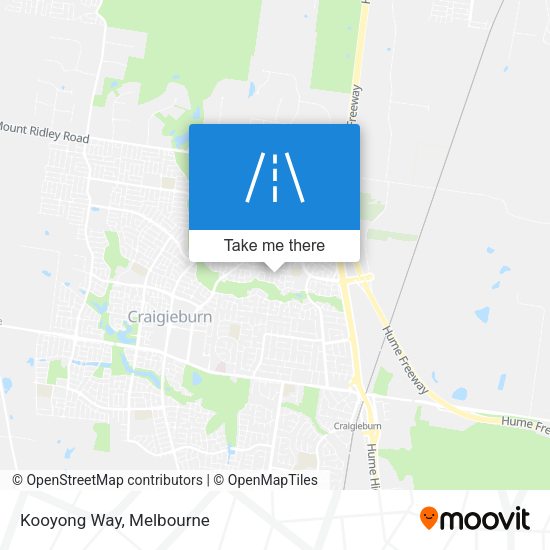Kooyong Way map