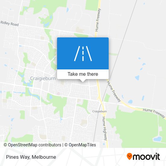Pines Way map