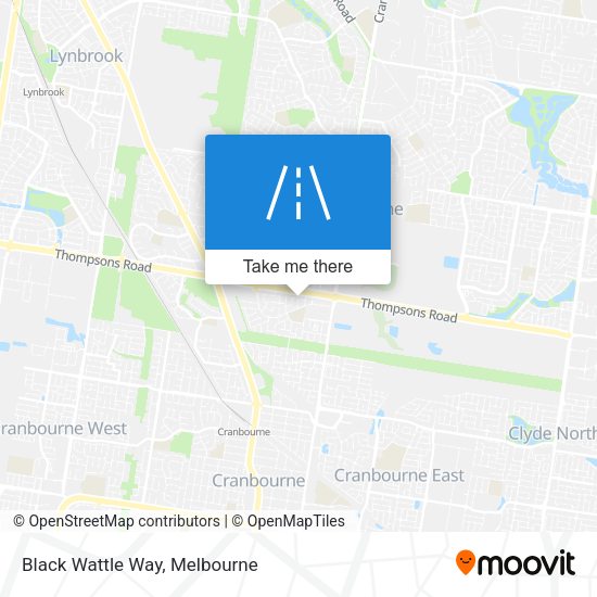 Black Wattle Way map