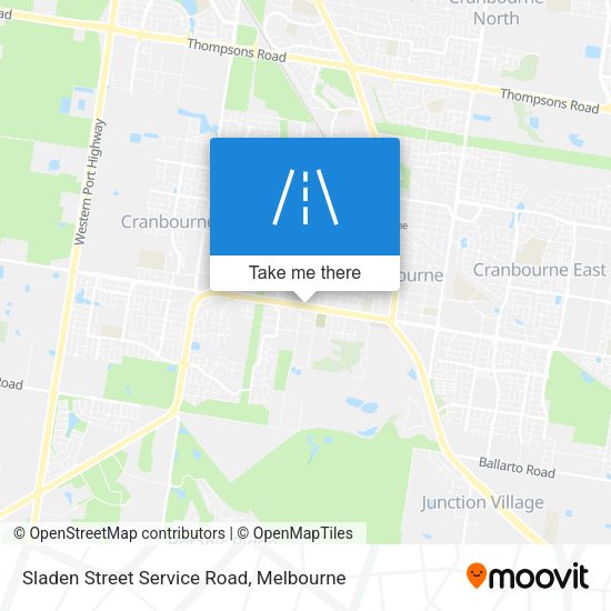 Sladen Street Service Road map