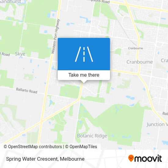 Mapa Spring Water Crescent