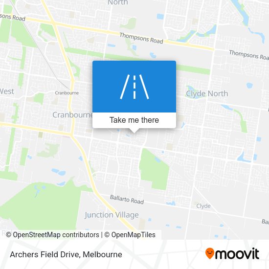 Archers Field Drive map