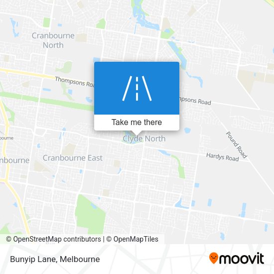 Bunyip Lane map
