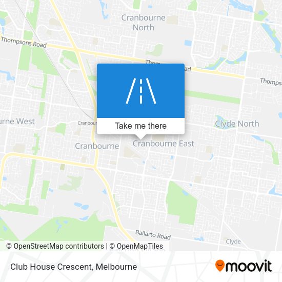 Club House Crescent map