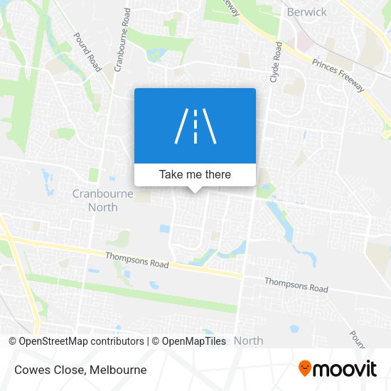 Cowes Close map